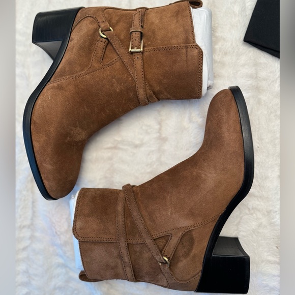 Rag & Bone Boots Hazel Brown Suede Booties New Without Box Size 7.5 and 8 Women - Picture 4 of 14